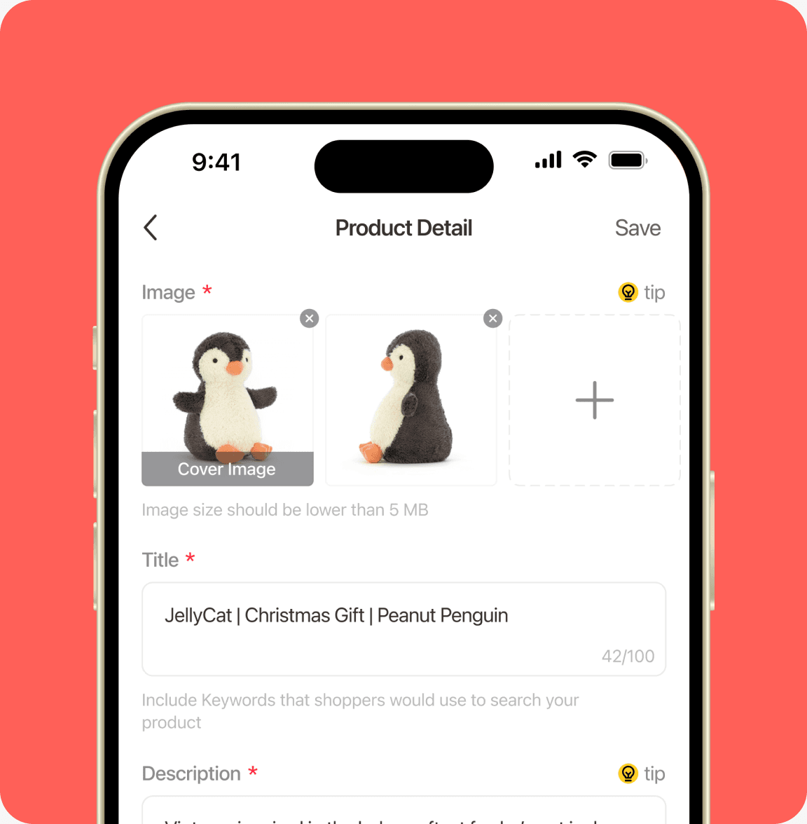 Red Note seller tool on a phone