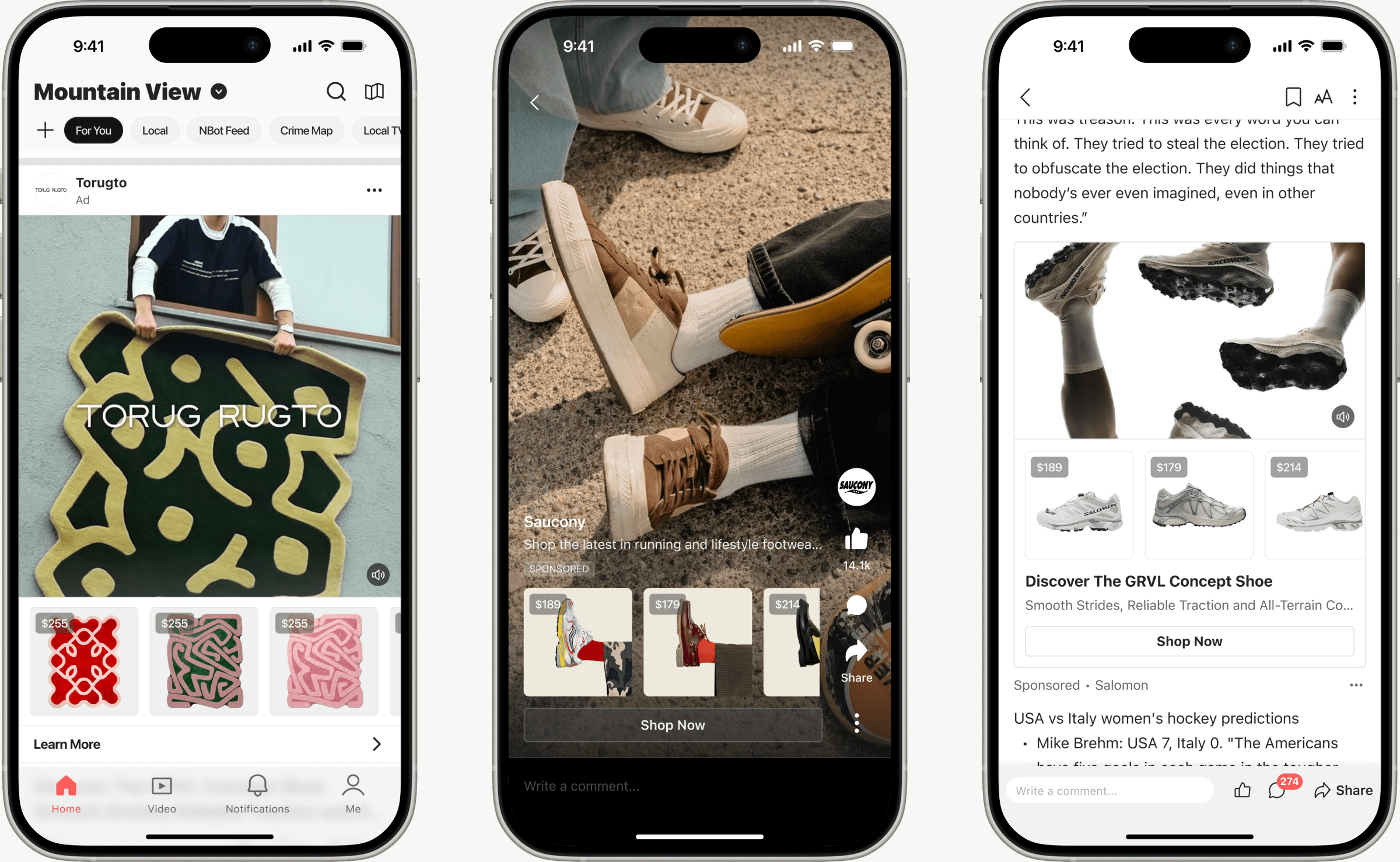 More shipped ad formats on three phones